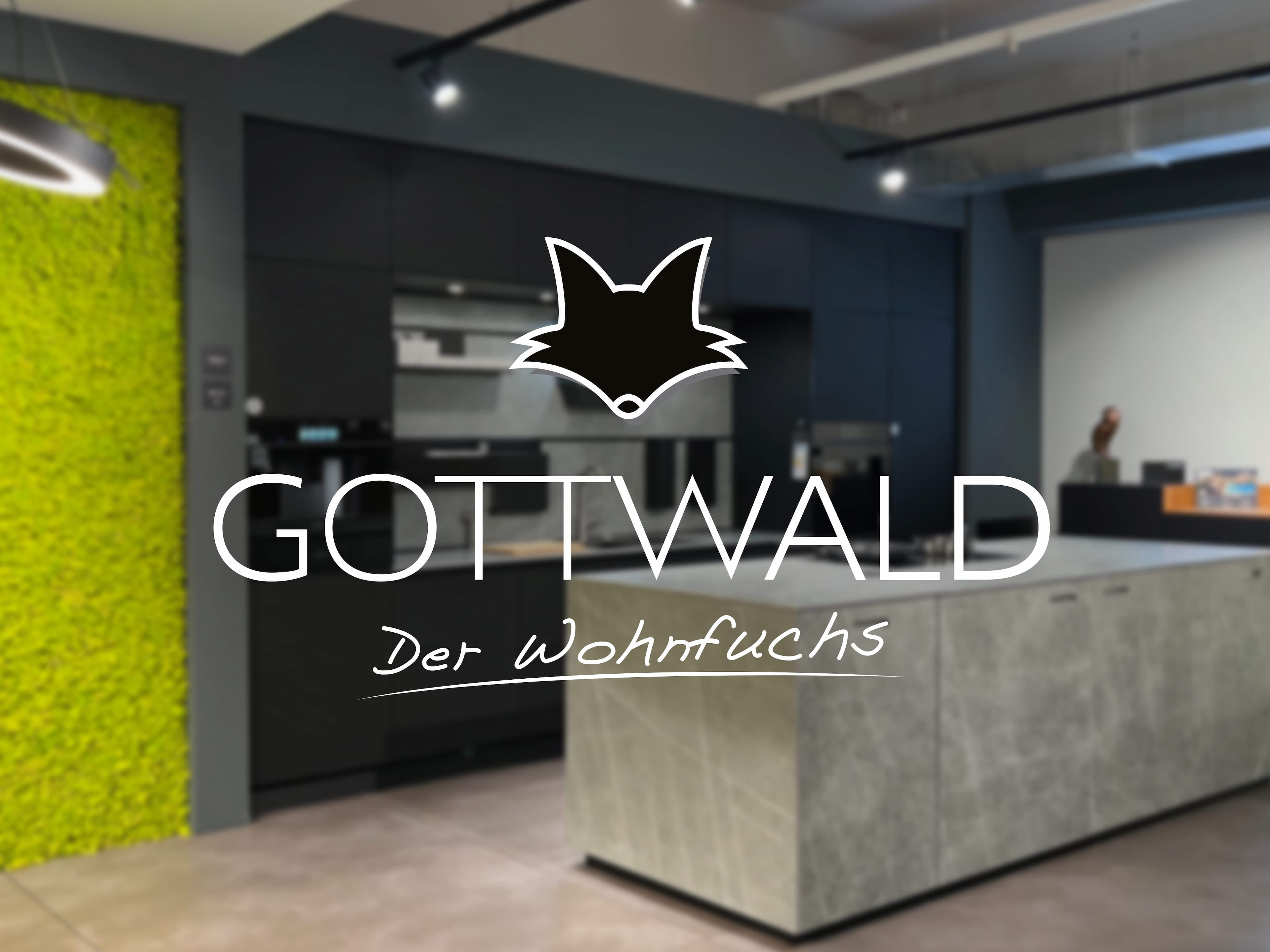 Premiumküche mit einem Gottwald Logo überlagert